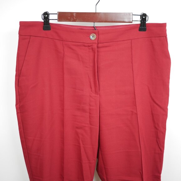 EXPRESS Women's 14 Blue & Red LOT OF 2 PAIRS Slacks Columnist Fit ankle pants - Picture 13 of 14